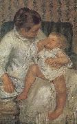 Mary Cassatt Mothe helping children a bath Sweden oil painting artist